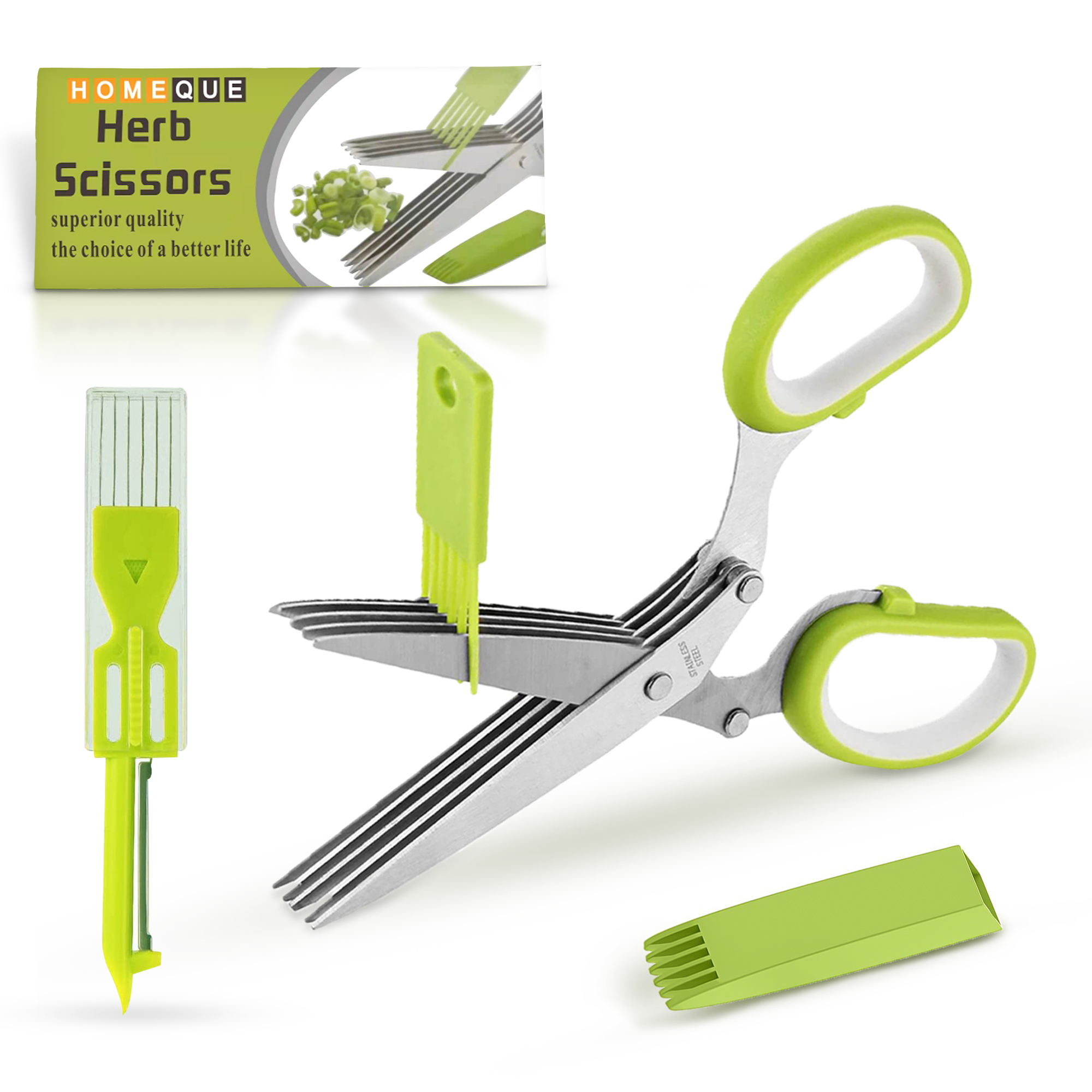 Herb Scissors Set, Multipurpose Herb Scissors With 5 Blades And